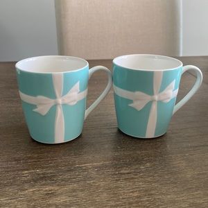 Tiffany & Co Bone China Classic Bow Mugs Set of 2